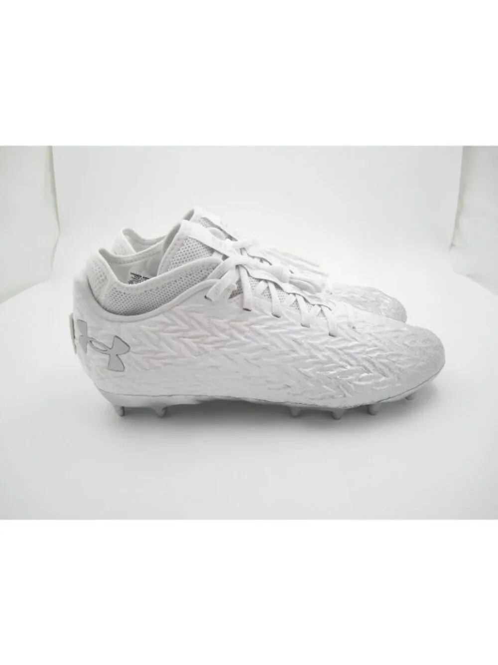 Under Armour Spotlight Clone 4.0 MC Football Cleats Men's 9.5 White Silver (F11)
